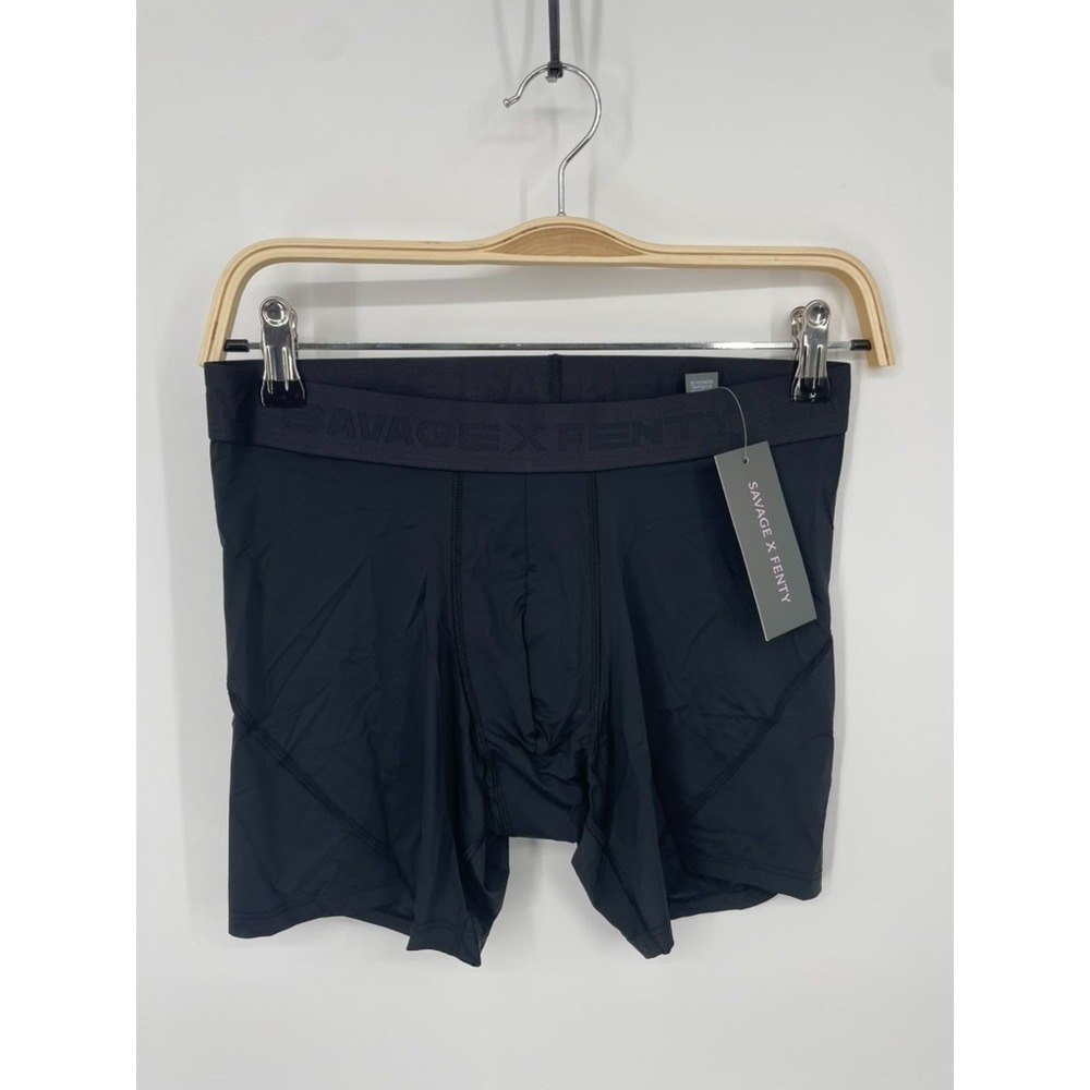 Savage X Fenty Shadow Fit Underwear Men's S Black Caviar Stretch Boxer Brief NWT